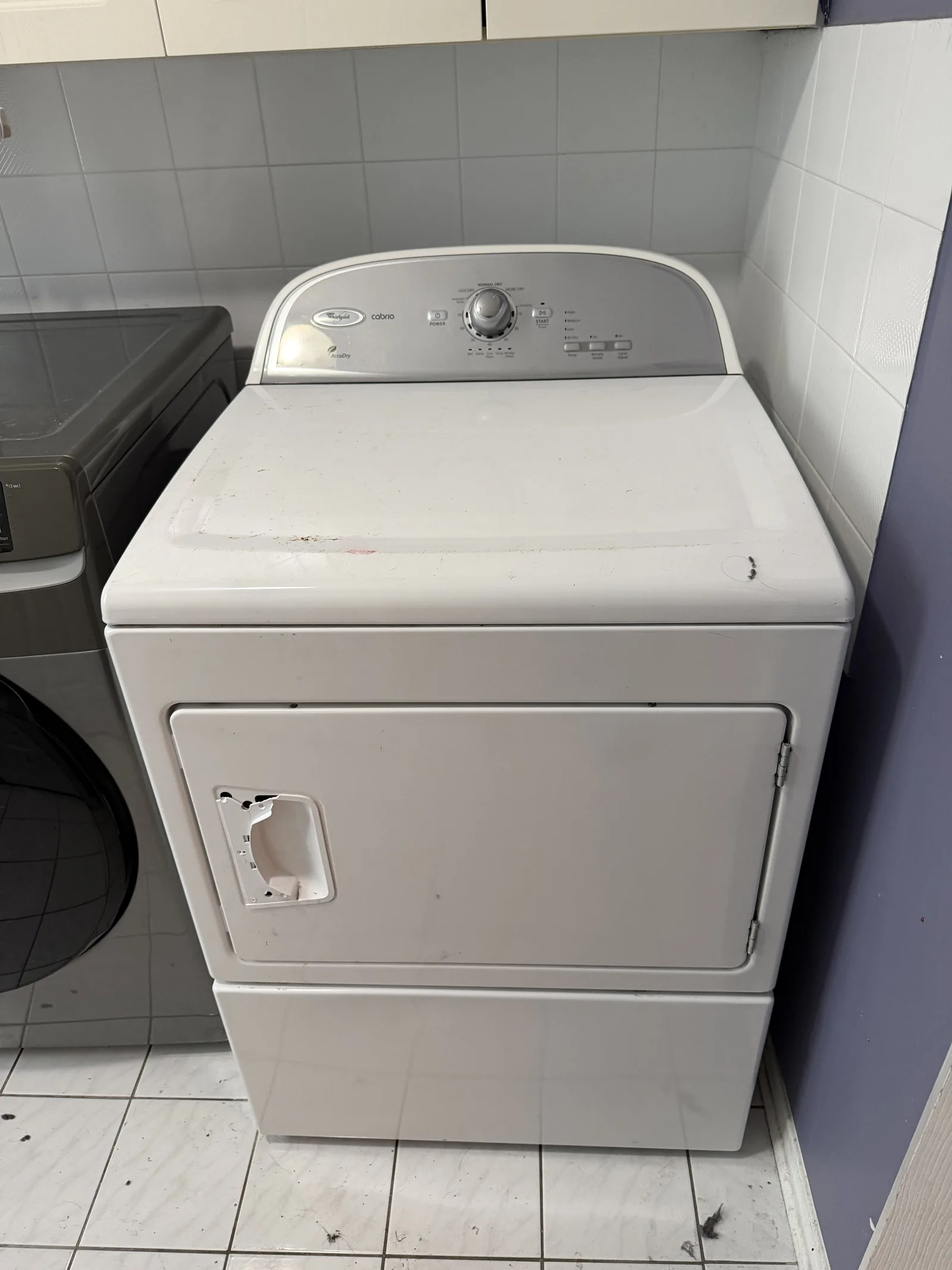 Whirlpool dryer serviced in an Ottawa laundry room