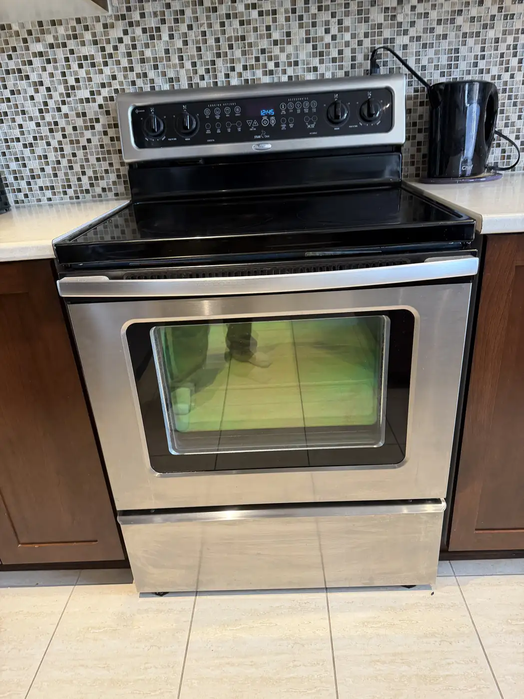 Stainless steel electric range serviced in an Ottawa kitchen