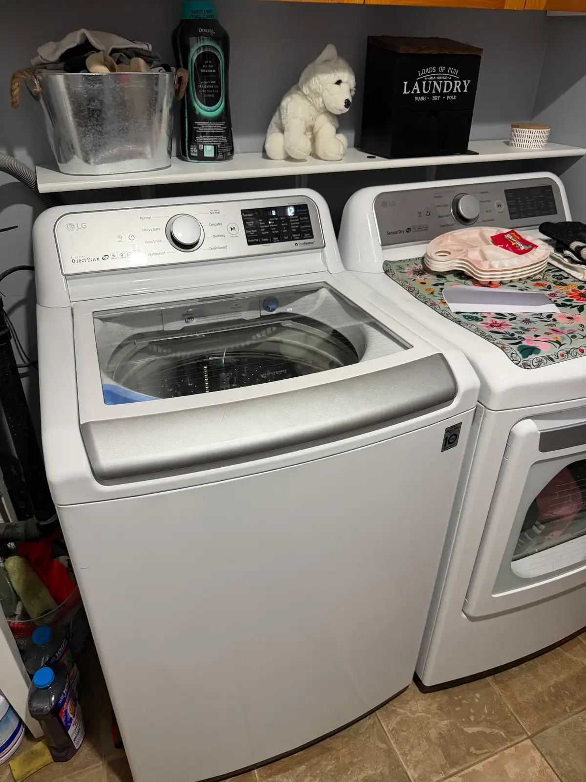 LG washer and dryer in an Ottawa laundry room